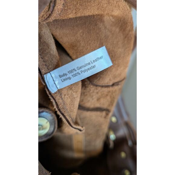 Hobo Brand Leather Handbag with gold studs - Picture 13 of 16